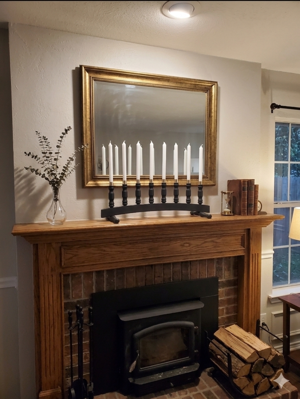 Black Wooden Candlestick Candelabra